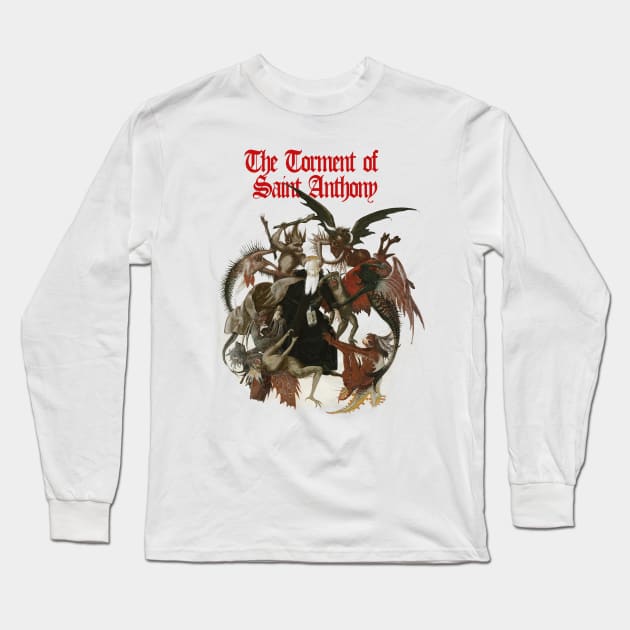 Michelangelo - The Torment of Saint Anthony (c. 1487–88) Long Sleeve T-Shirt by bmron